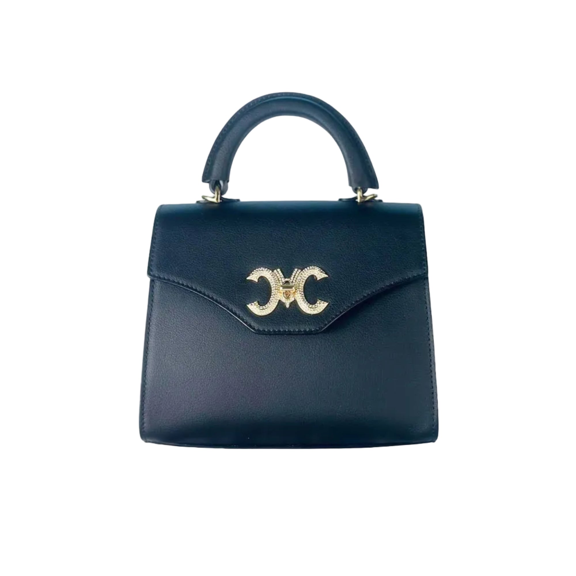Renen MM vegan grape skin leather bag with crystal lock — Mariana Malni Dubai