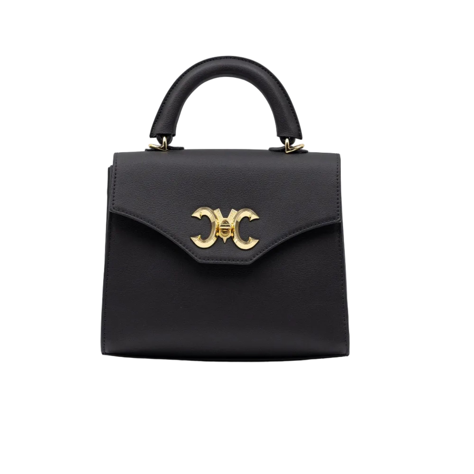 Renen BB vegan grape skin leather bag with gold lock — Mariana Malni Dubai