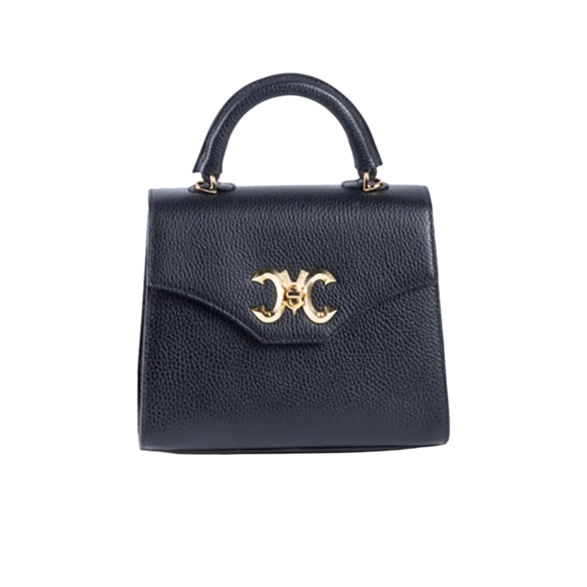 Renen BB Italian leather bag with gold lock — Mariana Malni Dubai
