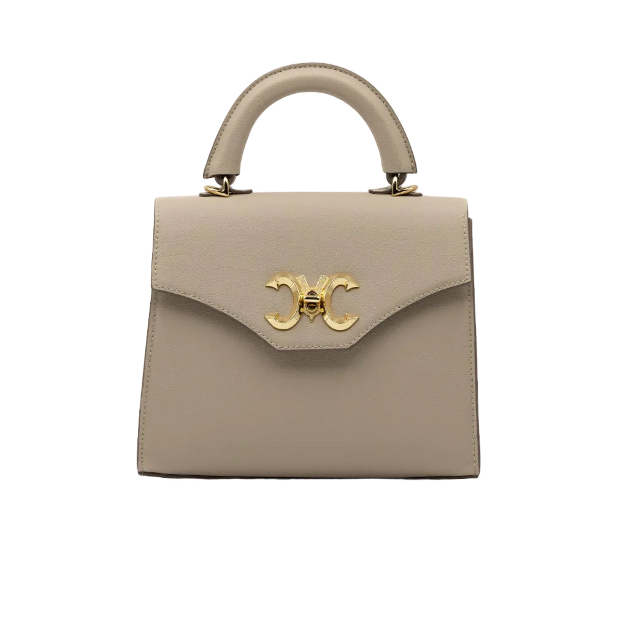 Renen BB vegan grape skin leather bag with gold lock — Mariana Malni Dubai