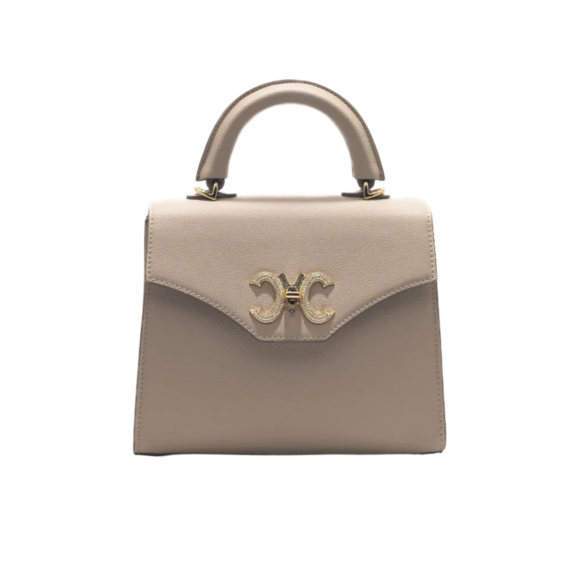 Renen MM vegan grape skin leather bag with crystal lock — Mariana Malni Dubai