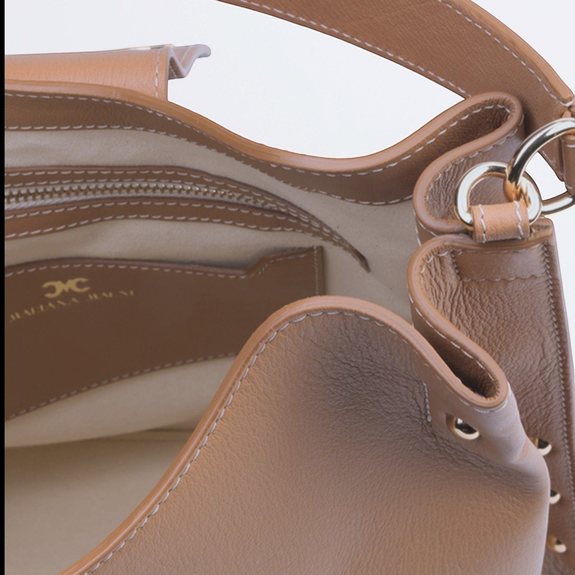 Pomana BB vegan grape skin leather bag with gold lock — Mariana Malni Dubai
