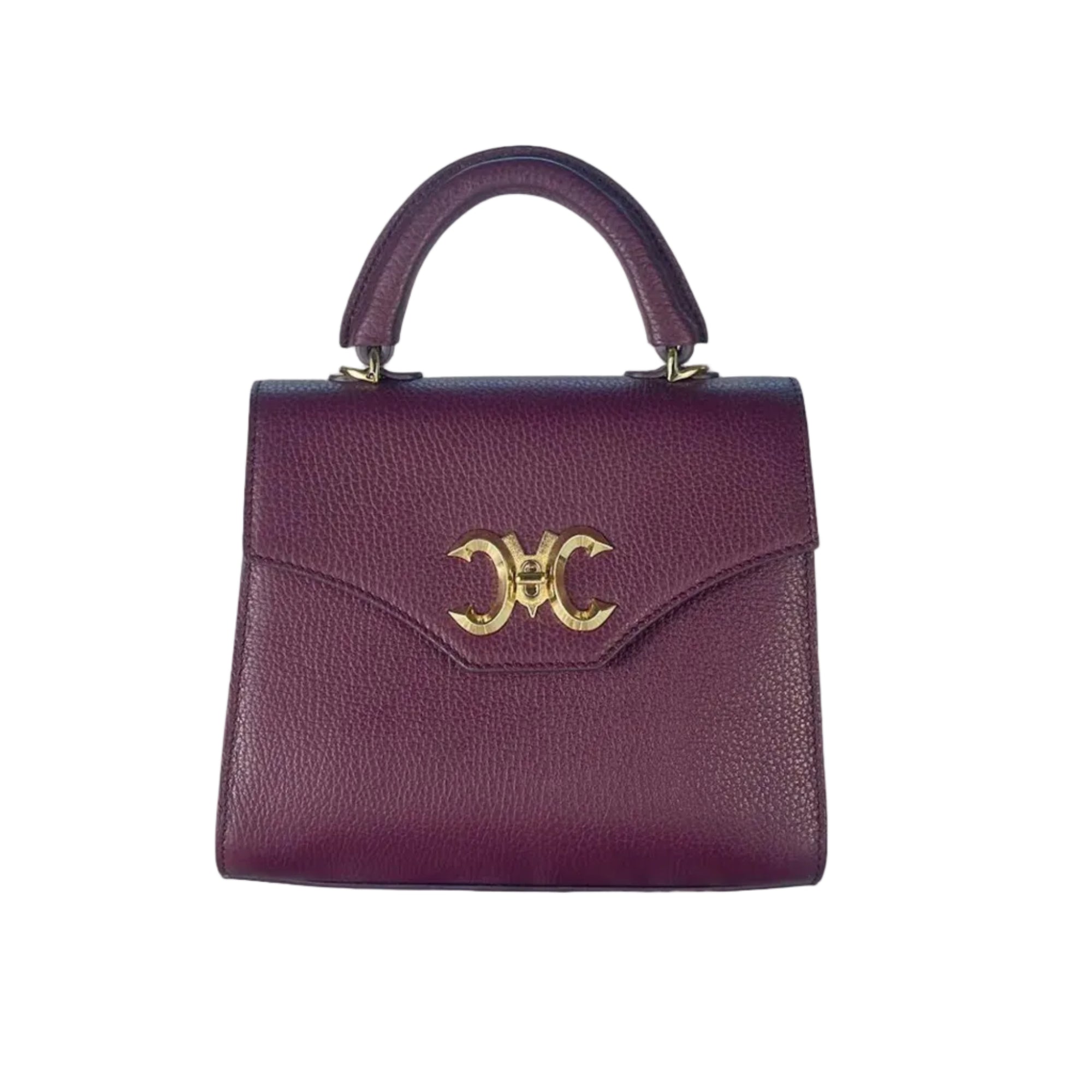 Renen BB Italian leather bag with gold lock — Mariana Malni Dubai