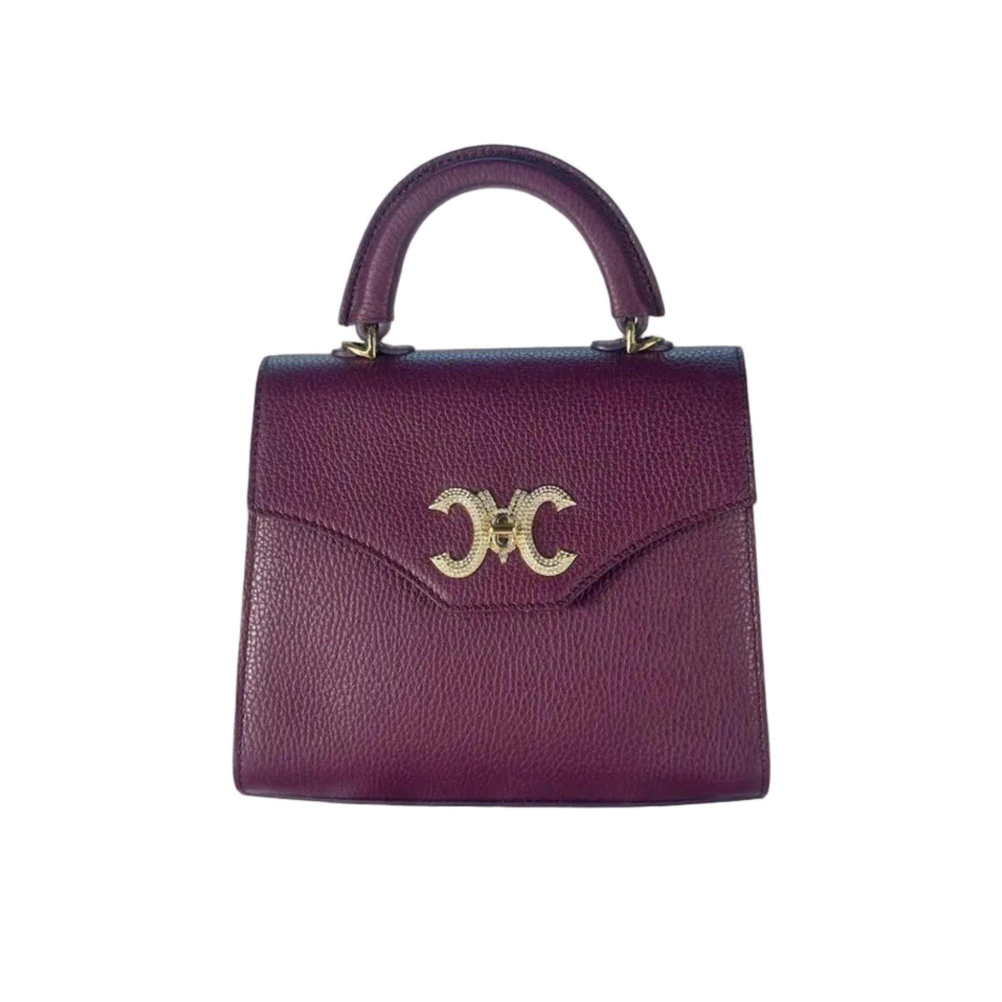 Renen MM Italian leather bag with crystal lock — Mariana Malni Dubai
