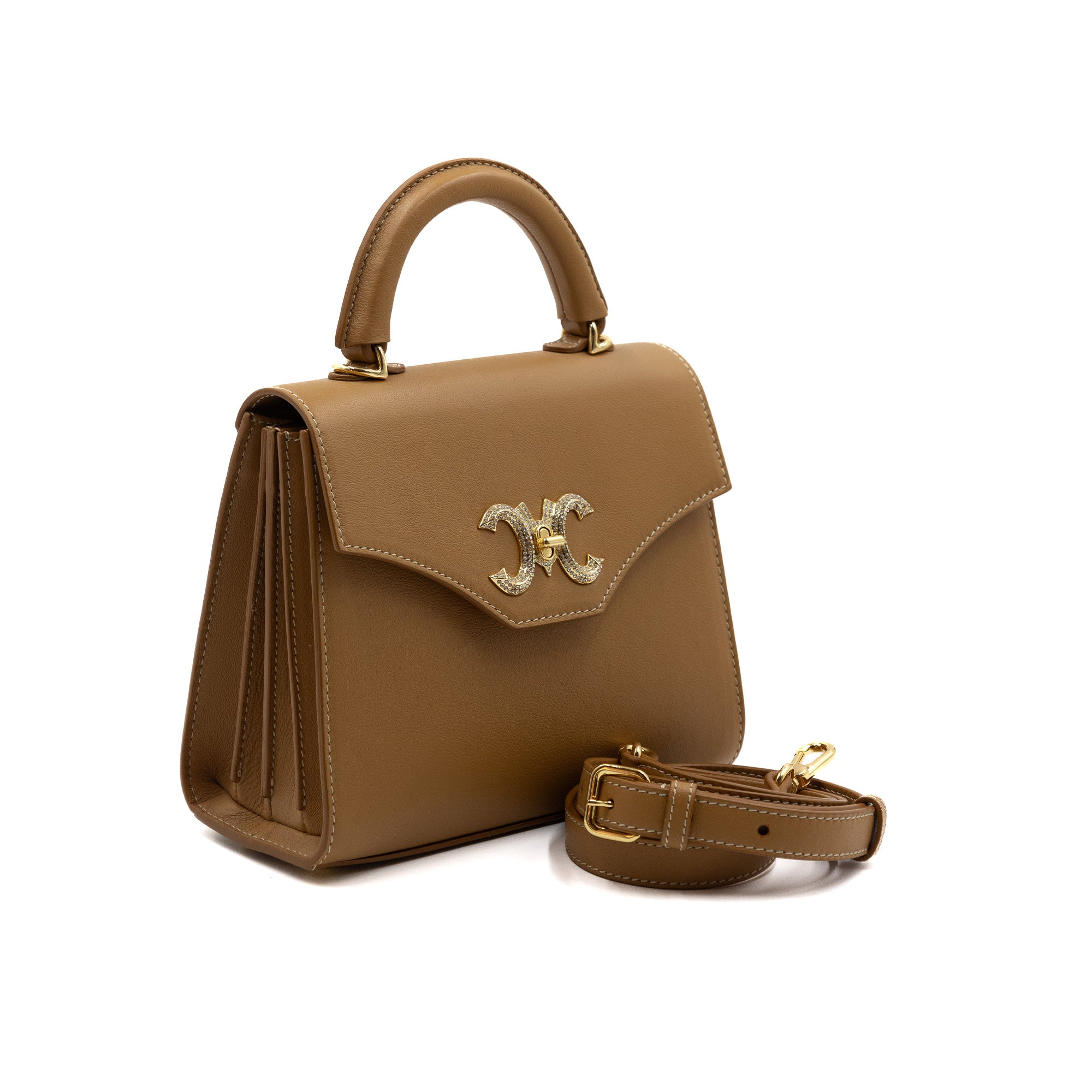 RENEN MM Leather with crystal lock