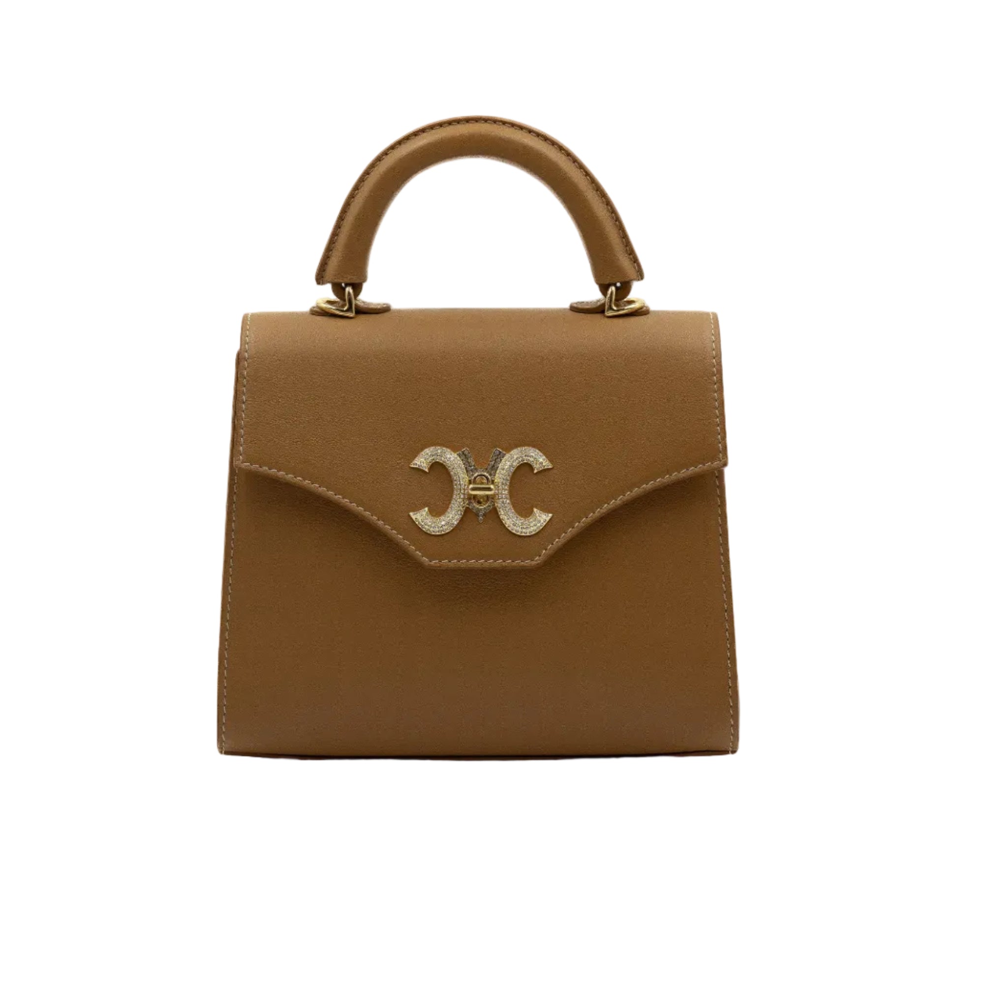 Renen MM Italian leather bag with crystal lock — Mariana Malni Dubai