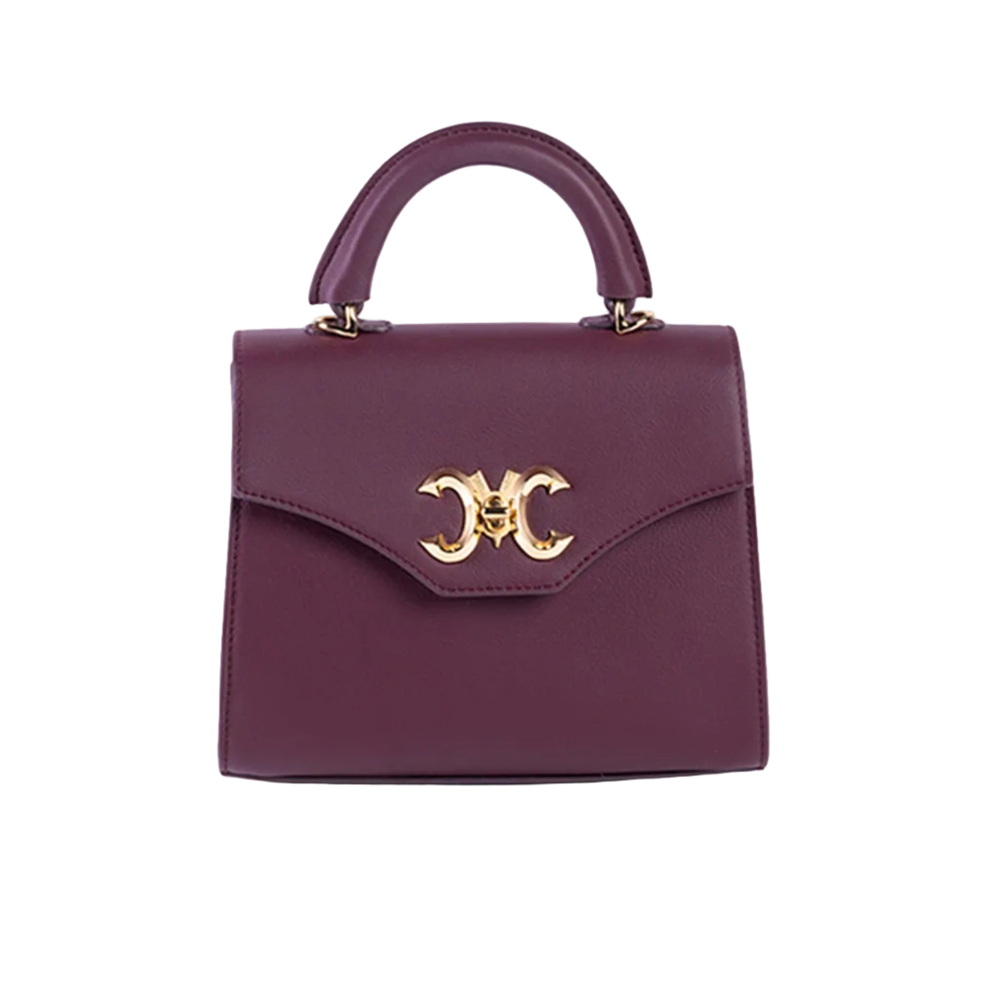 Renen BB vegan grape skin leather bag with gold lock — Mariana Malni Dubai