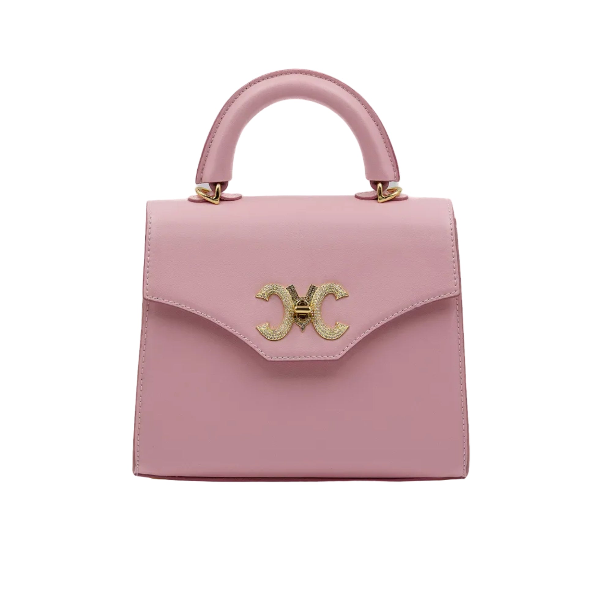 Renen MM vegan grape skin leather bag with crystal lock — Mariana Malni Dubai
