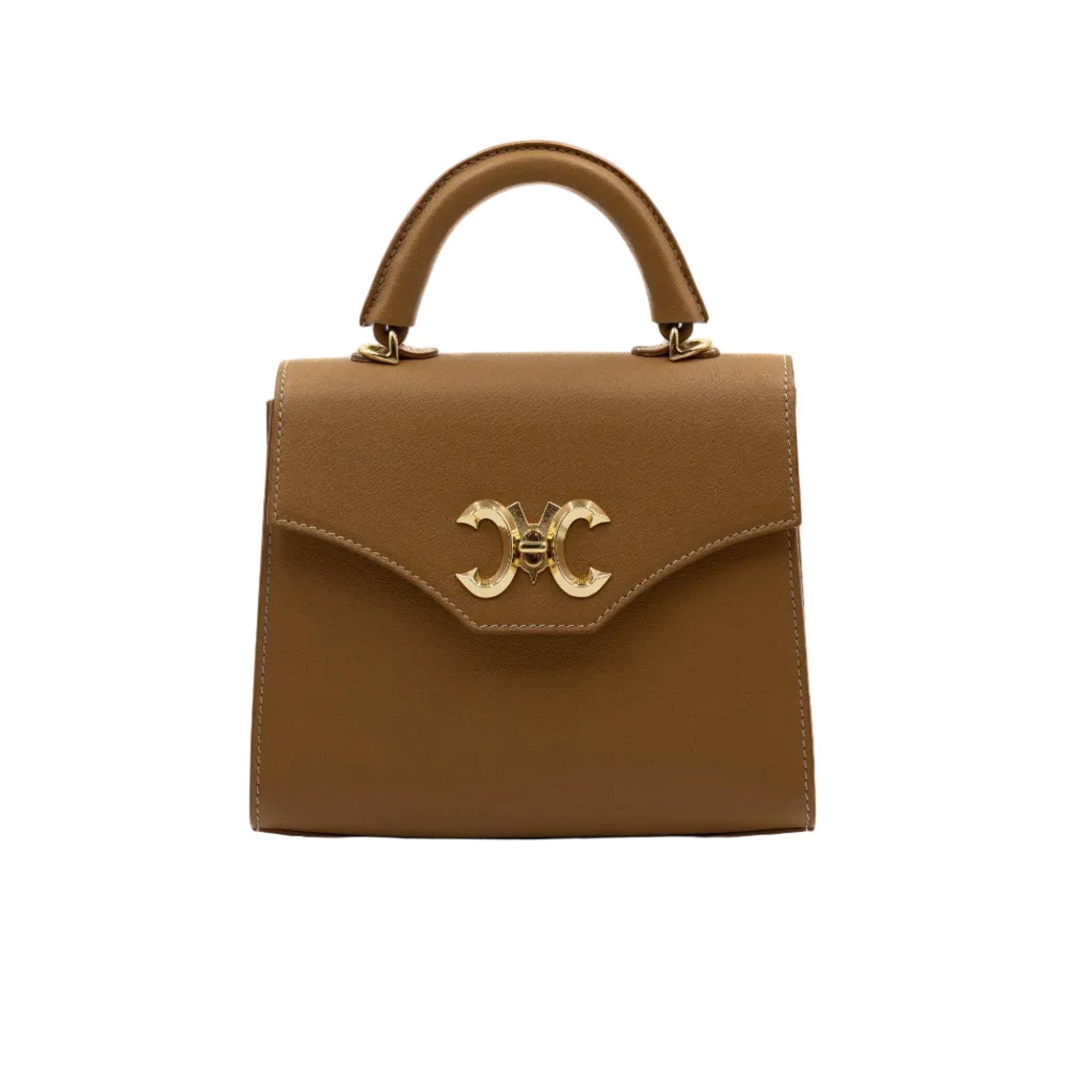 Renen BB Italian leather bag with gold lock — Mariana Malni Dubai