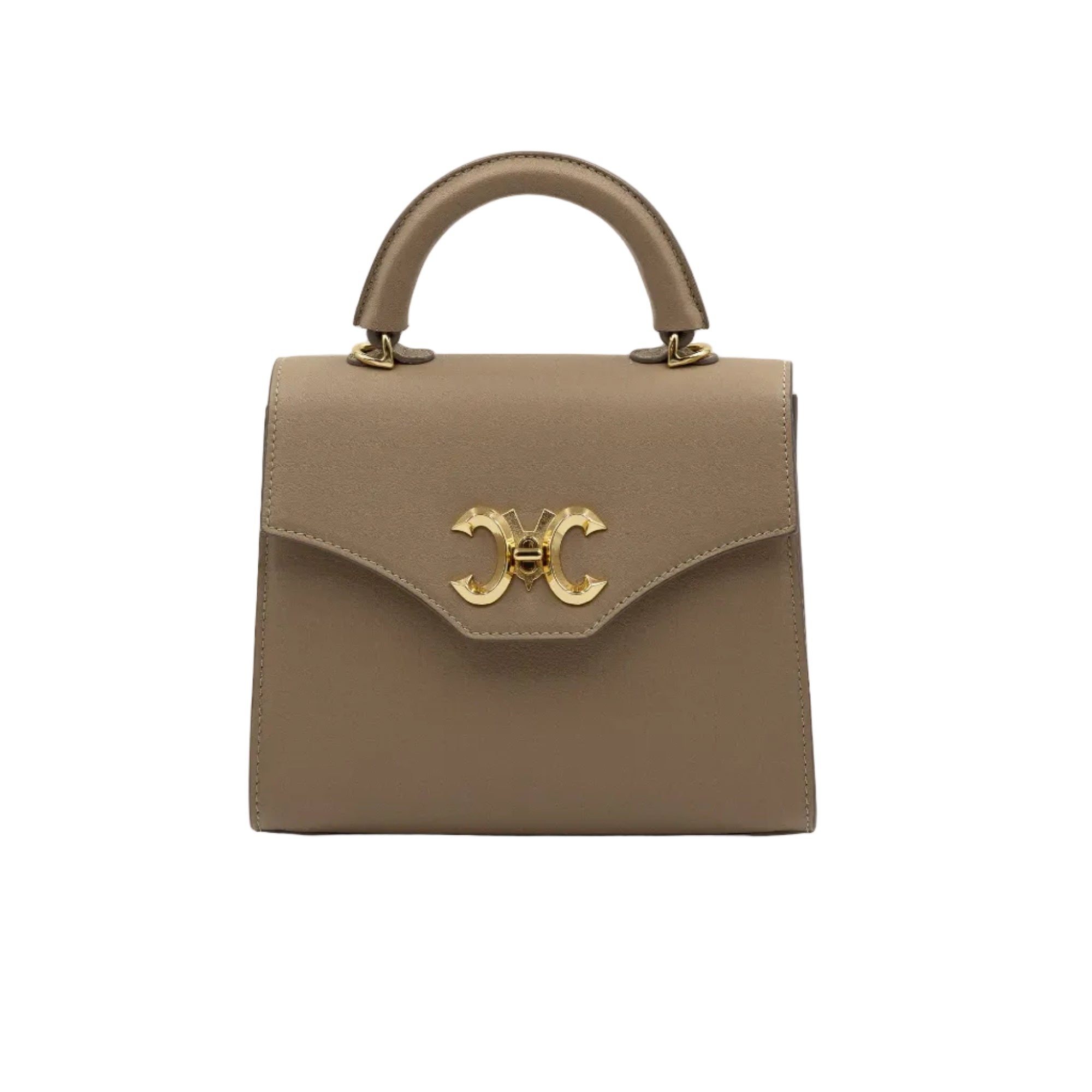 Renen BB Italian leather bag with gold lock — Mariana Malni Dubai