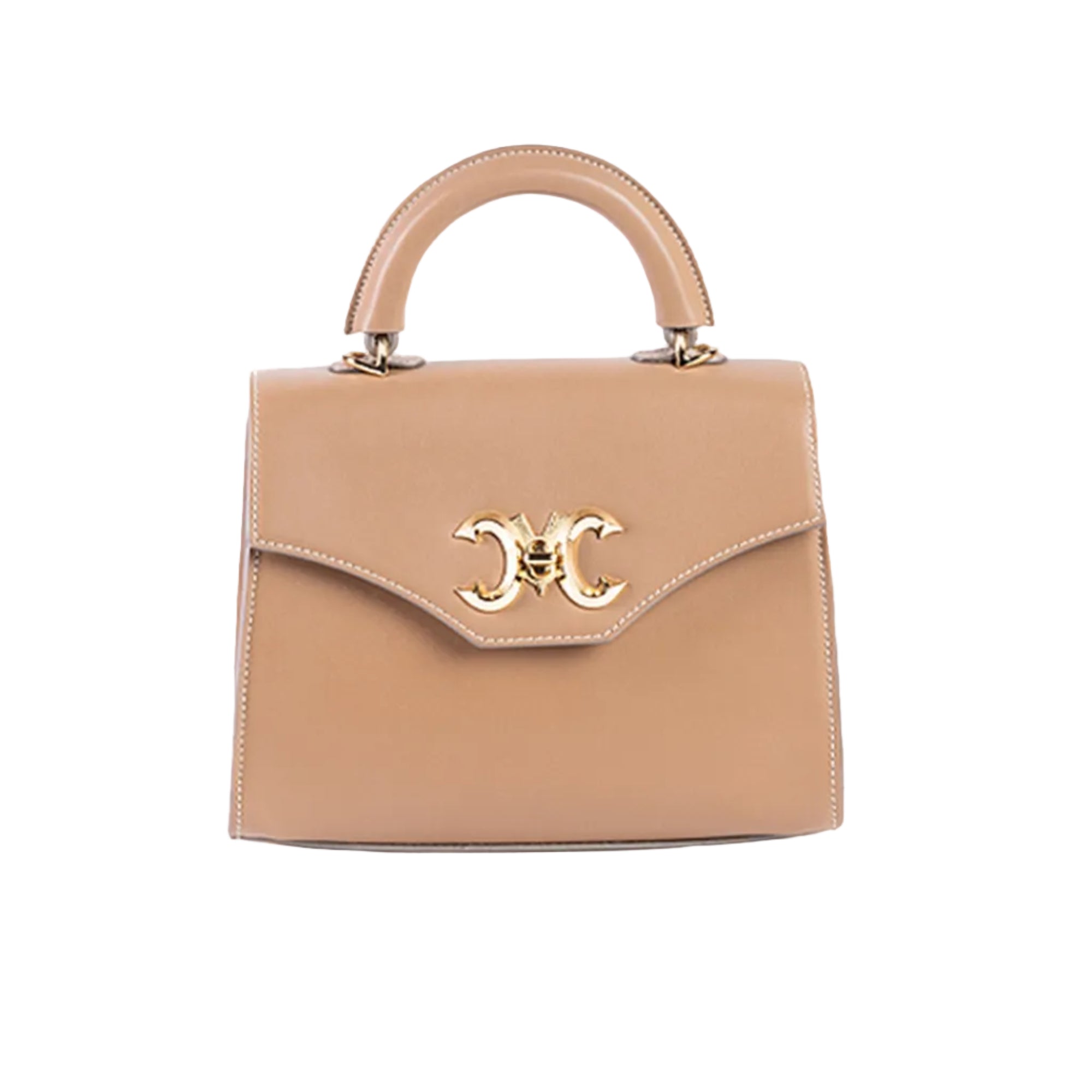 Renen BB vegan grape skin leather bag with gold lock — Mariana Malni Dubai