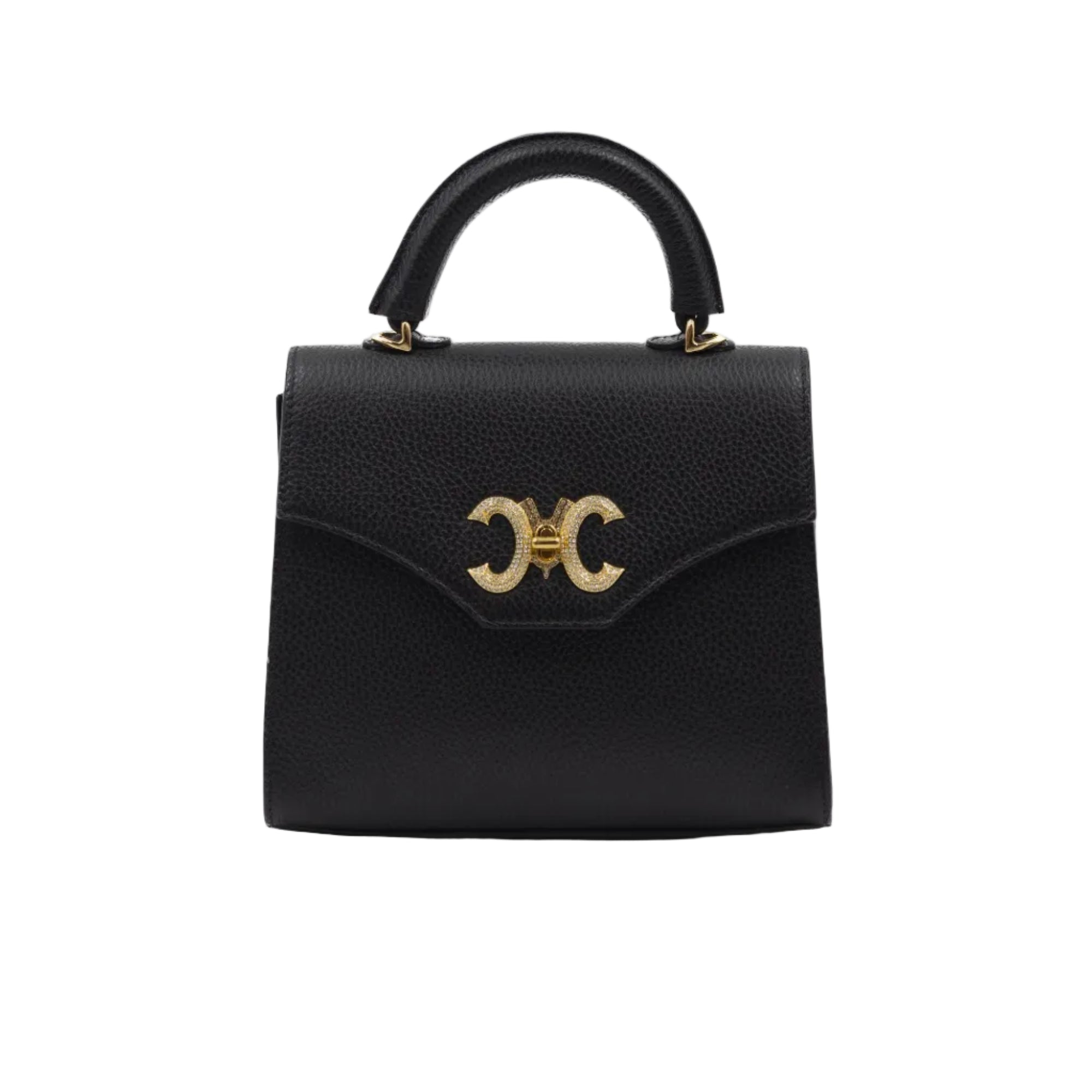 Renen MM Italian leather bag with crystal lock — Mariana Malni Dubai
