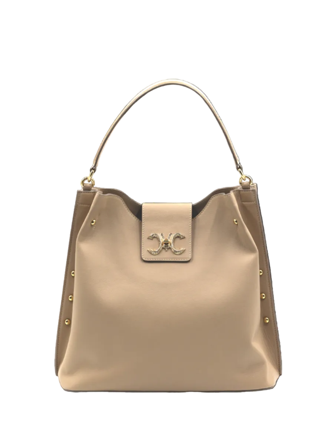 Pomana MM Italian leather bag with crystal lock — Mariana Malni Dubai