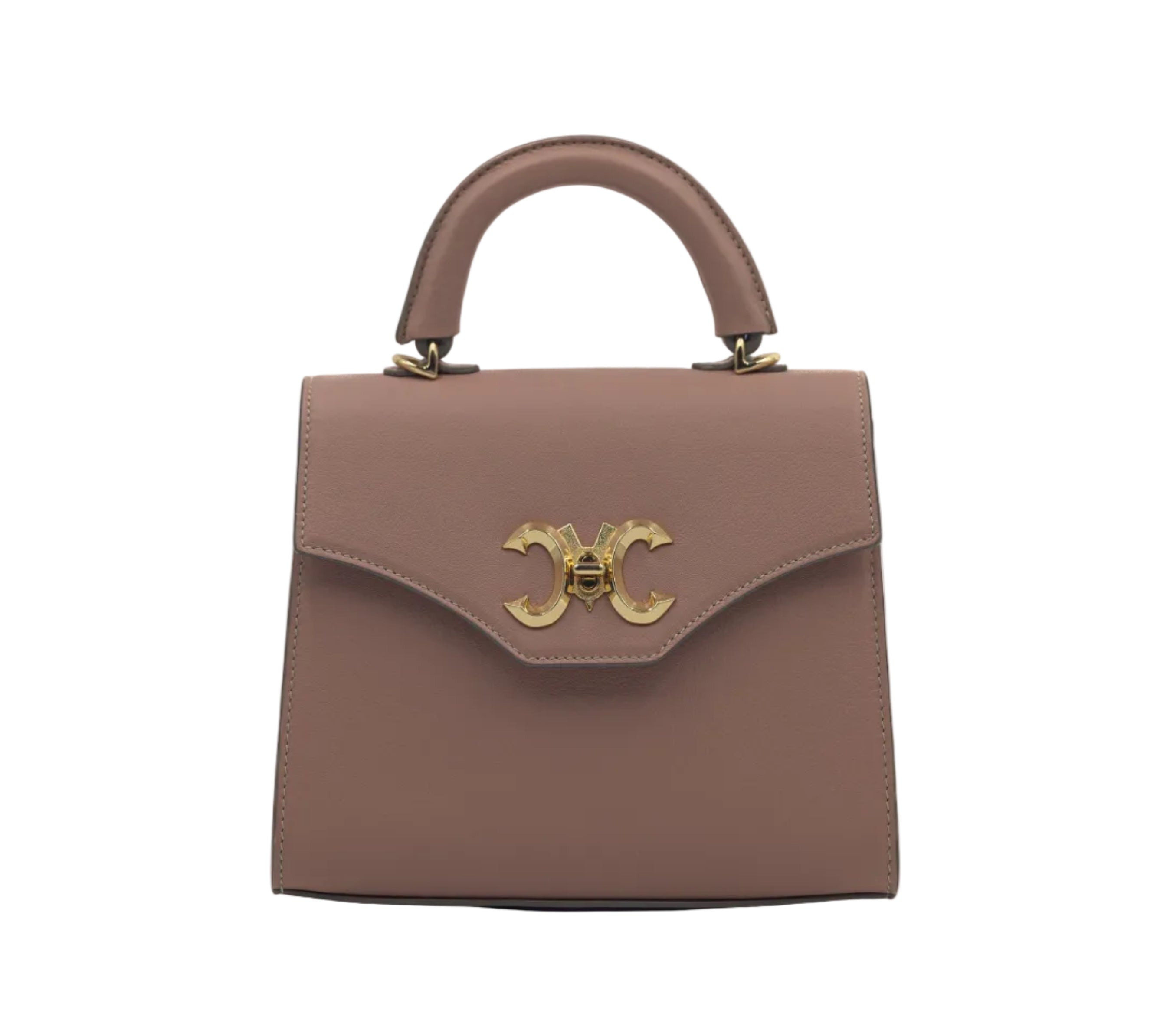 Renen BB Italian leather bag with gold lock — Mariana Malni Dubai