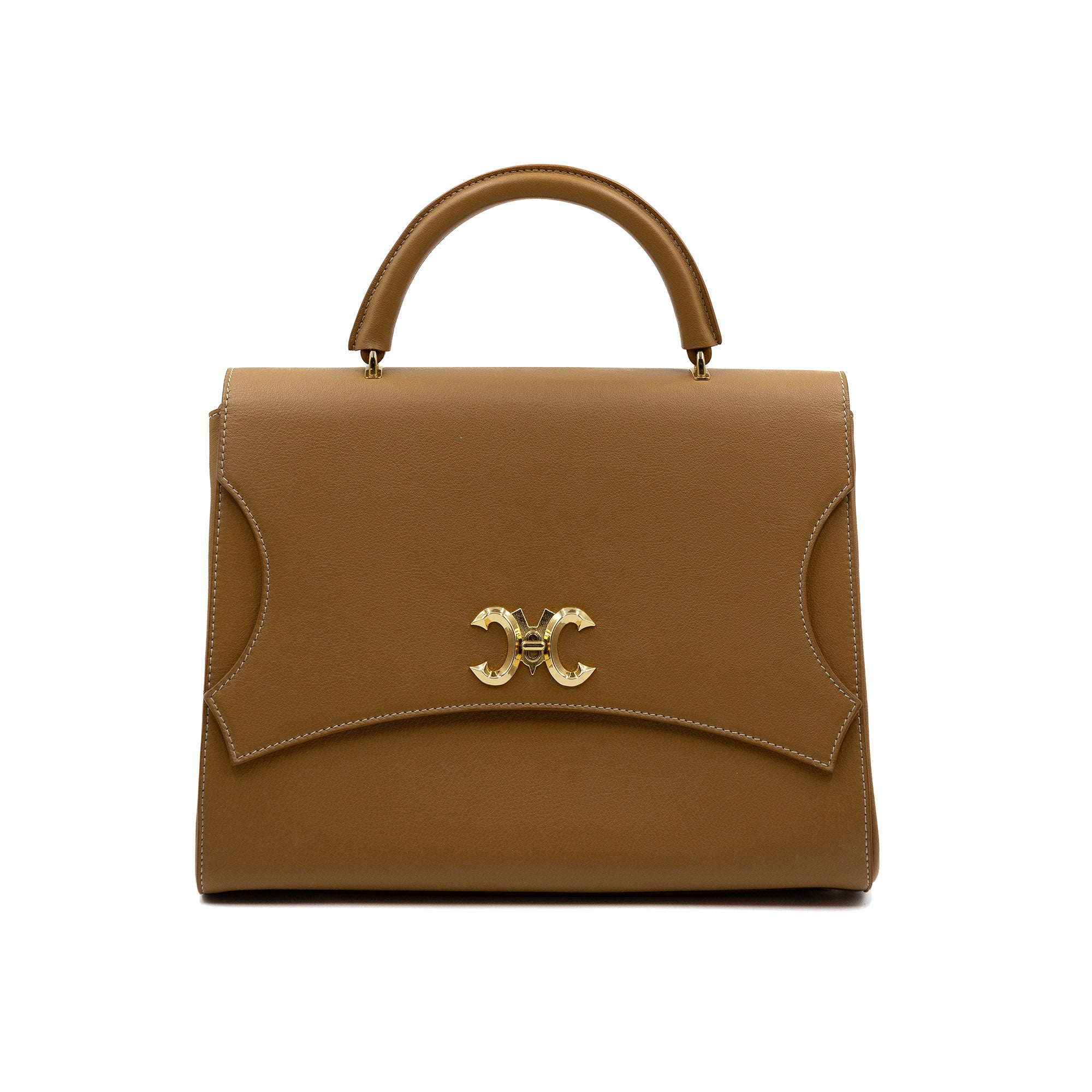 A MALNI structured handbag — semi-handmade in grape-skin and Italian leather