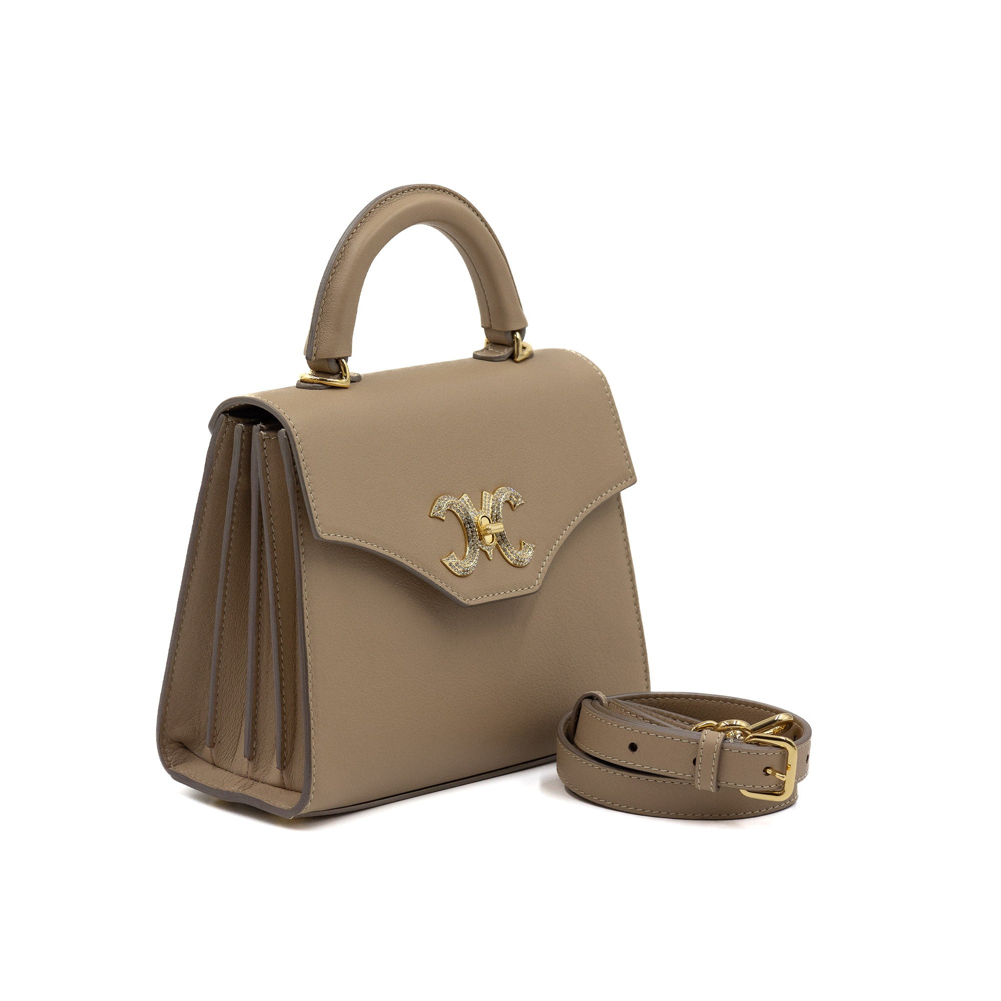 RENEN MM Leather with crystal lock