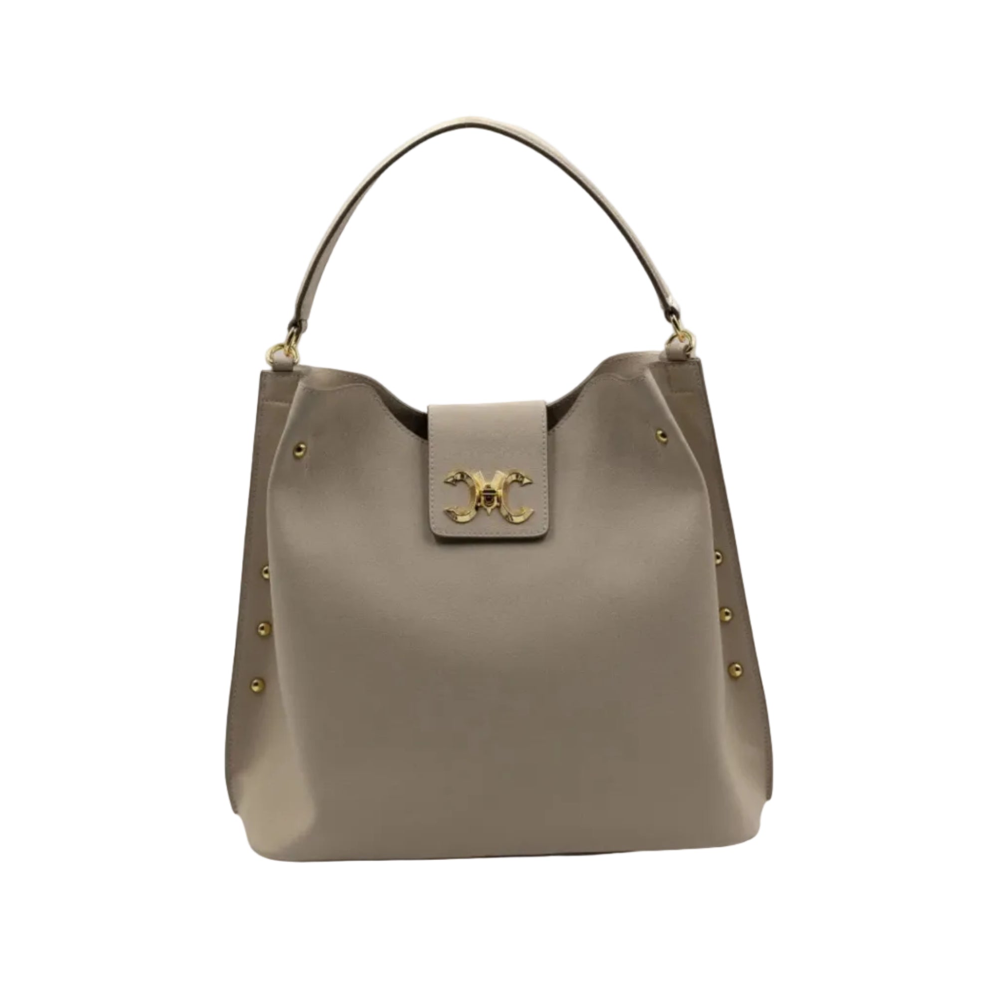 Pomana BB vegan grape skin leather bag with gold lock — Mariana Malni Dubai