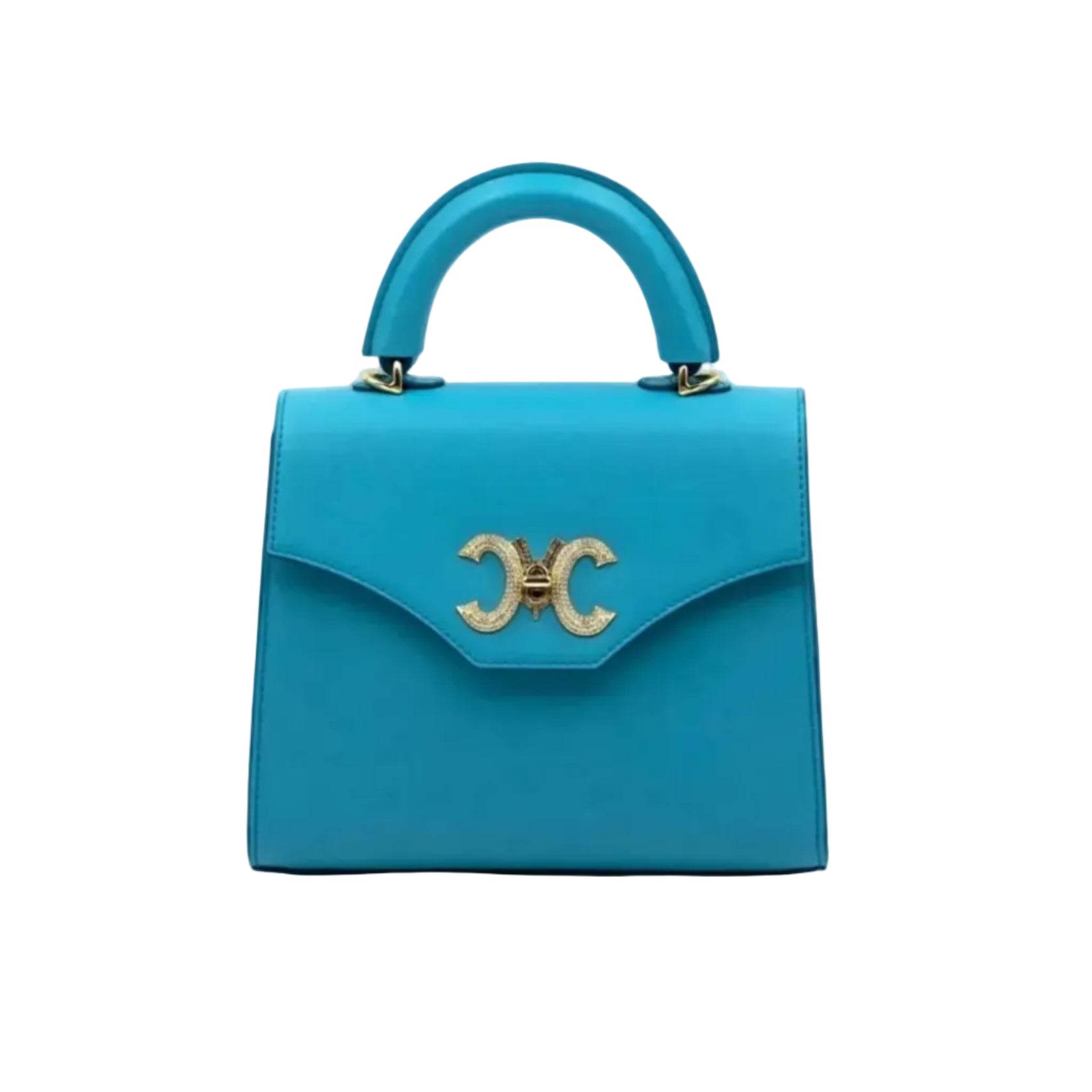 Renen MM vegan grape skin leather bag with crystal lock — Mariana Malni Dubai