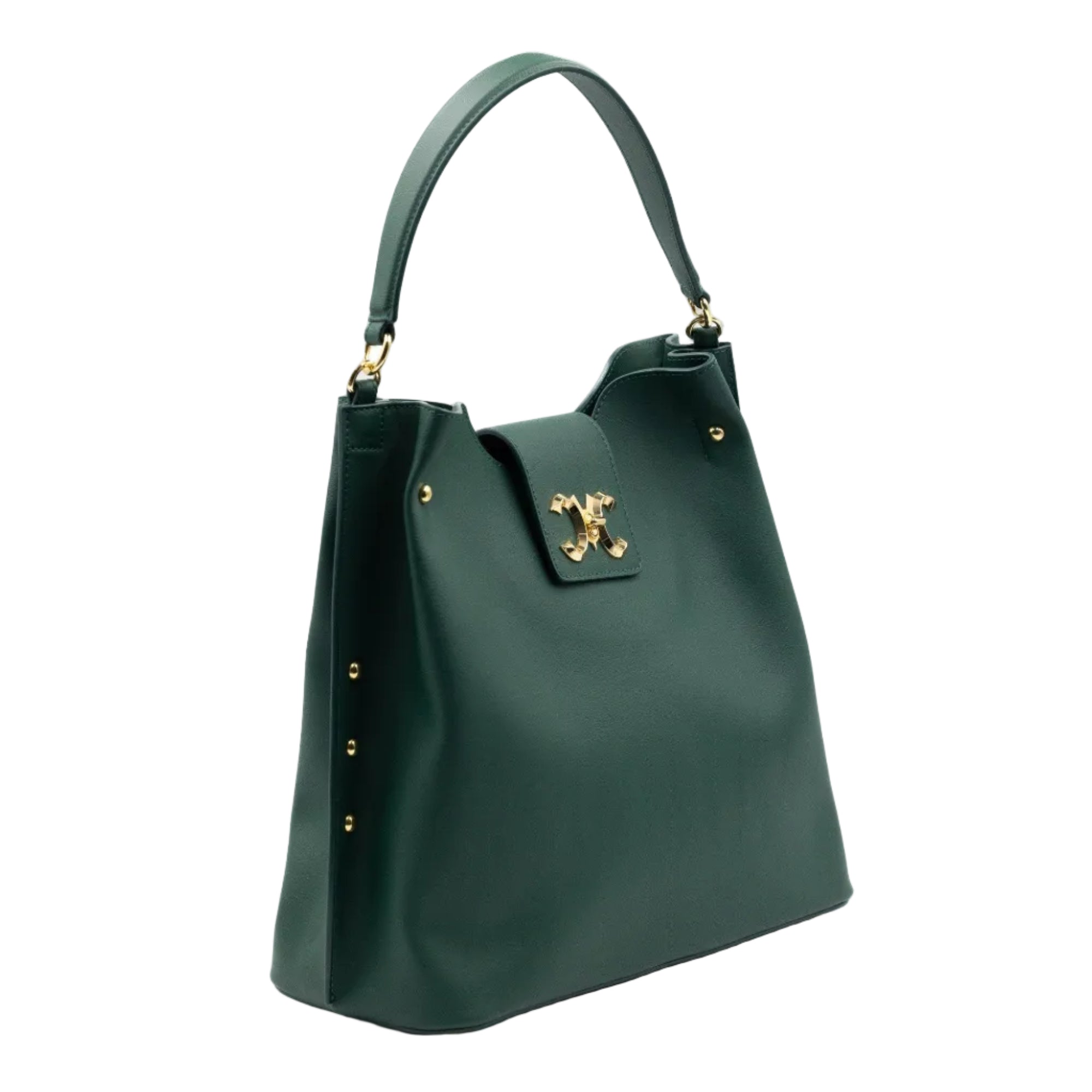 Pomana BB vegan grape skin leather bag with gold lock — Mariana Malni Dubai
