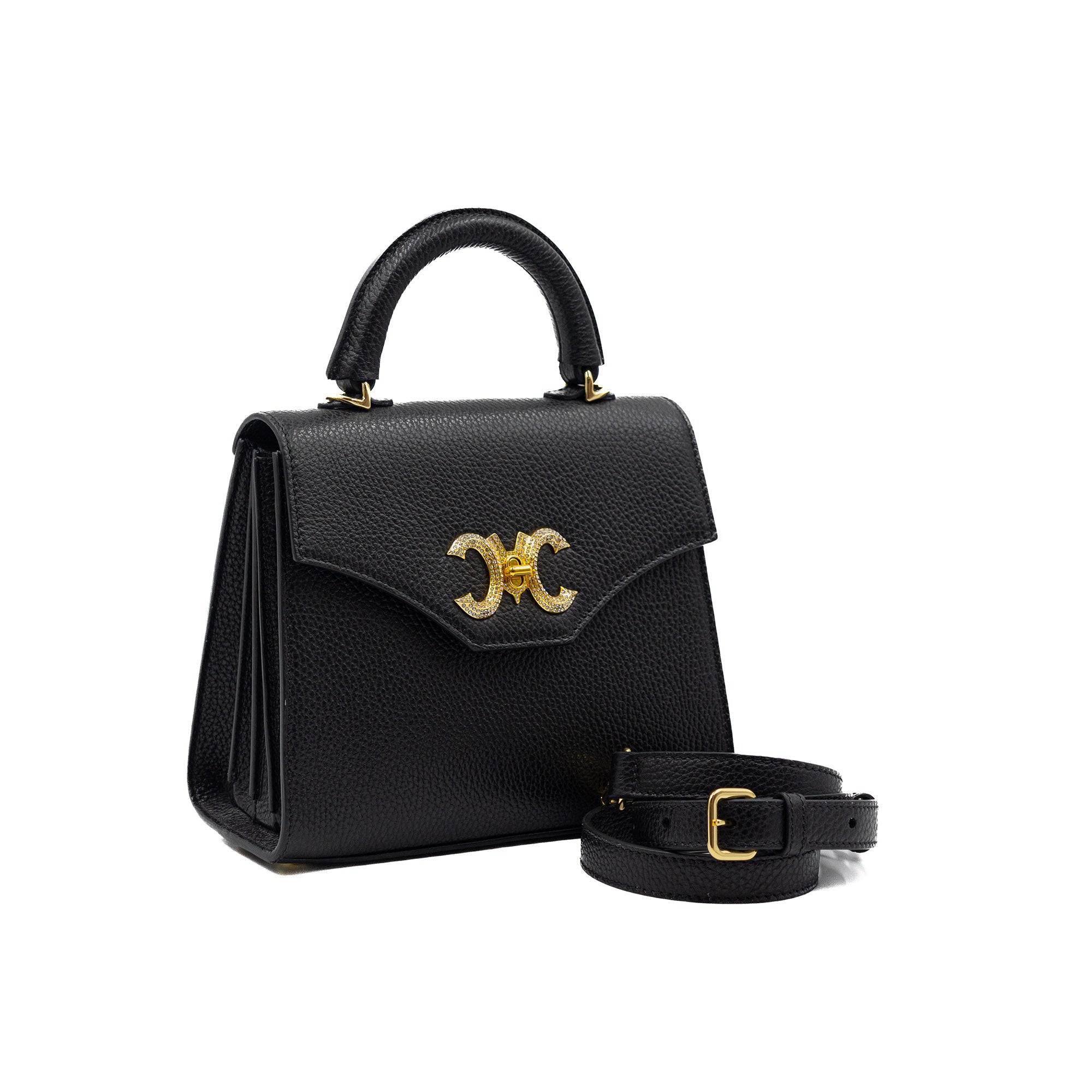 RENEN MM Leather with crystal lock