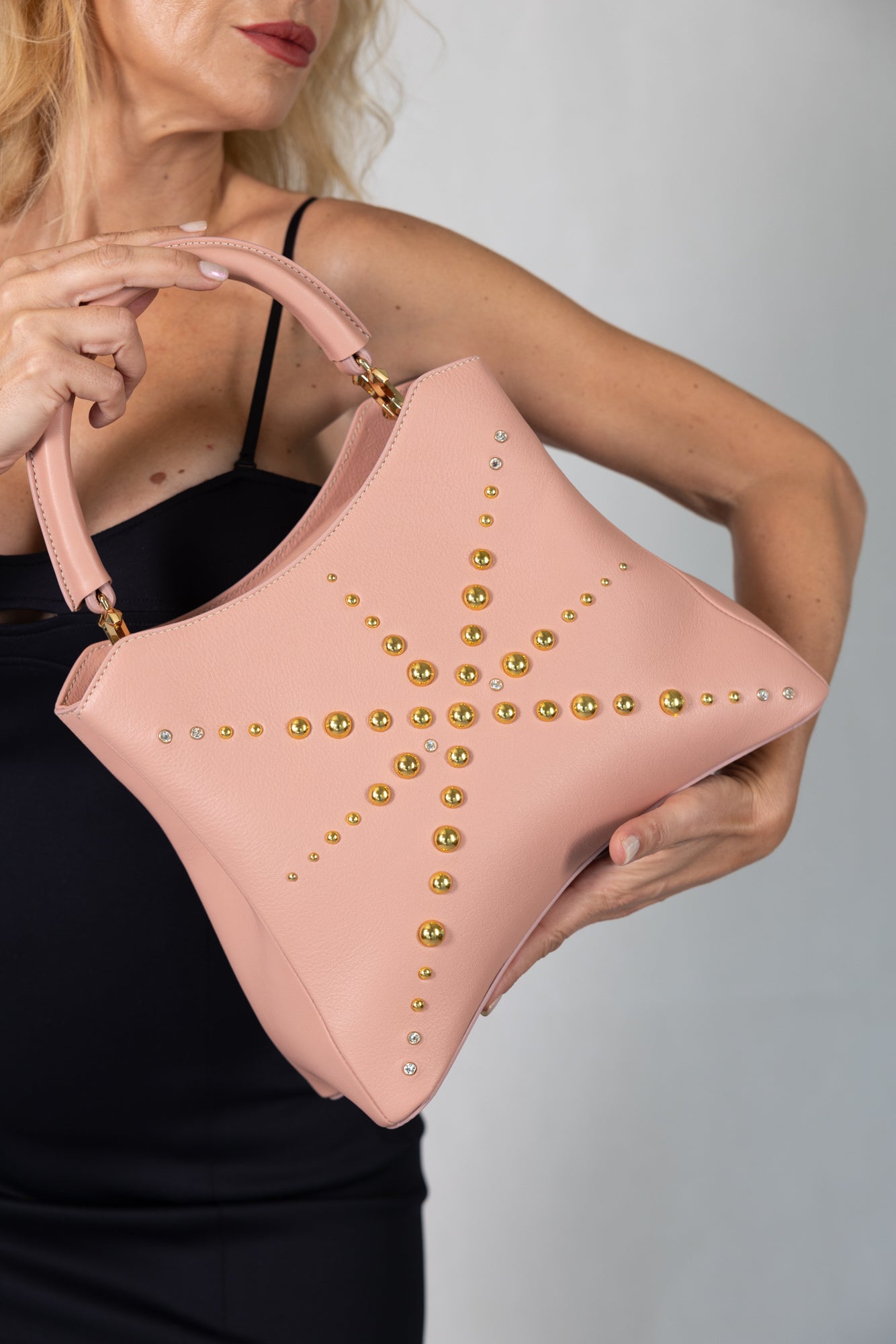 Gestin Star Italian Leather Structured Handbag
